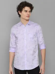 Allen Solly Men Purple Slim Fit Floral Printed Casual Shirt