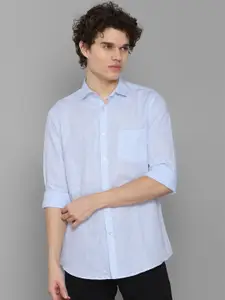 Allen Solly Men Blue Solid Slim Fit Casual Shirt