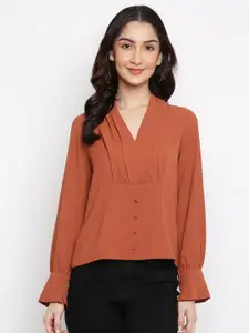 Latin Quarters Brown Solid Top