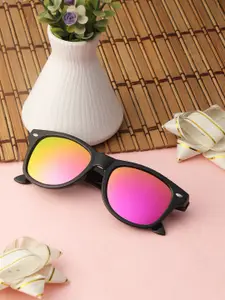 PASSION PETALS Girls Pink Lens & Black Wayfarer Sunglasses 11-9pinkgoldsunglasses