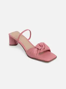 ALDO Women Pink Block Sandals with Bow