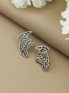 Jazz and Sizzle Silver-Toned Animal Shaped Studs Earrings