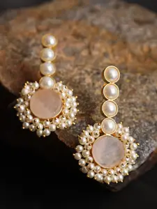 Jazz and Sizzle Pink Circular Drop Earrings