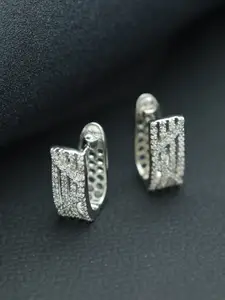 Jazz and Sizzle Silver-Plated Hoop Earrings