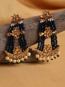 Jazz and Sizzle Black Contemporary Jhumkas Earrings