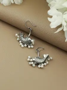 Jazz and Sizzle Silver-Toned Animal Shaped Ear Cuff Earrings