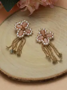 Jazz and Sizzle Pink Floral Drop Earrings