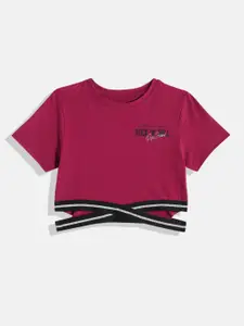 Pepe Jeans Girls Cropped Top with Criss Cross Hem