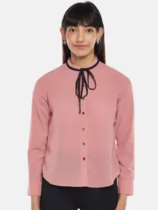 Annabelle by Pantaloons Women Pink Formal Shirt
