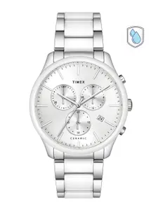Timex Men Patterned Stainless Steel Bracelet Style Straps Analogue Watch-TWEG21700