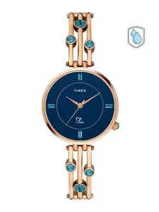 Timex Women Brass Dial Bracelet Style Straps Analogue Watch-TWEL16002