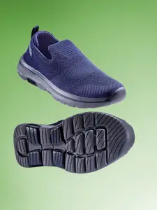 Action Men Navy Blue Mesh Running Non-Marking Shoes