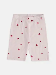 Pantaloons Junior Girls Pink Printed Shorts