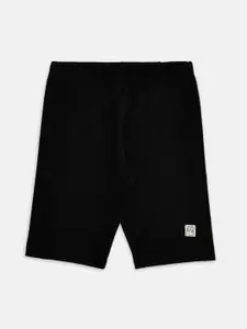 Pantaloons Junior Girls Black Solid Shorts