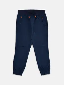 Pantaloons Junior Boys Navy Blue Solid Cotton Track Pants
