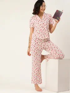 DressBerry Women Graphic Printed Night suit