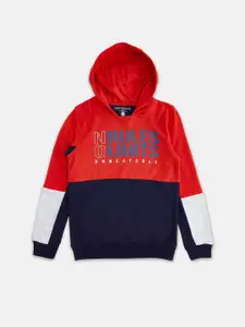 Pantaloons Junior Boys Red Colourblocked Sweatshirt