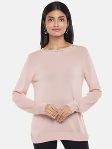 Annabelle by Pantaloons Women  Pink Long Sleeves Top