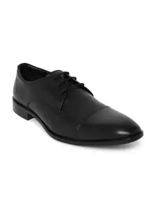 BYFORD by Pantaloons Men Black Textured Formal Derby Shoes