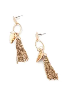 BELLEZIYA Women Gold-Toned Contemporary Drop Earrings