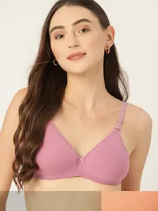 DressBerry Pack of 2 Solid Lightly Padded Bra