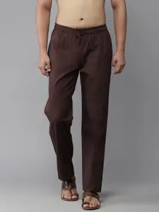 See Designs Men Brown Solid Cotton Pyjama