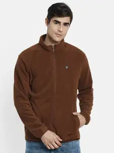 Octave Men Brown Solid Sweatshirt