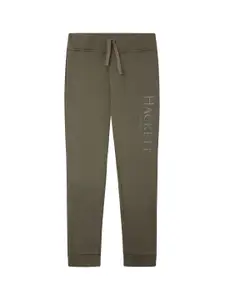 HACKETT LONDON Boys Green Solid Pure Cotton Track Pant
