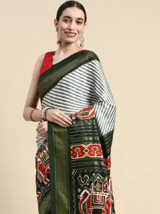 Mitera Ethnic Motifs Pashmina Silk Saree