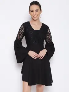MARC LOUIS Black Georgette Dress