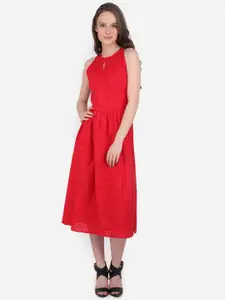 MARC LOUIS Women Red Midi Dress