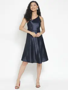 MARC LOUIS Blue Satin Dress