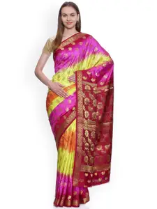 MIMOSA Multicoloured Art Silk Woven Design Kanjeevaram Saree