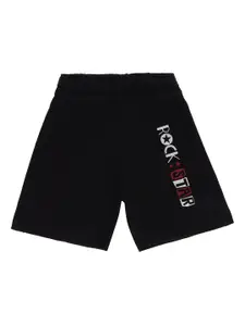 DYCA Boys Black Printed Shorts