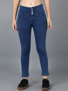 F2M Women Blue Slim Fit High-Rise Stretchable Jeans