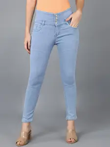 F2M Women Blue Slim Fit High-Rise Stretchable Jeans