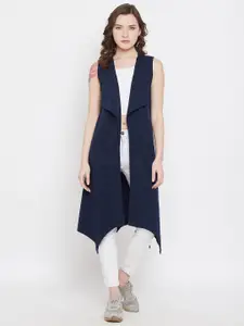 Hypernation Women Navy Blue Longline Shrug