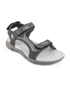 Campus Men Grey Solid Sports Sandals