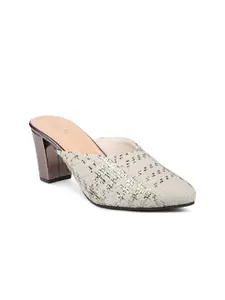 Inc 5 Women Off White Block Pumps