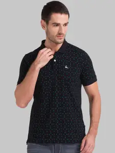 Parx Men Black Polo Collar T-shirt