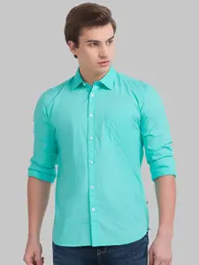 Parx Men Green Slim Fit Casual Shirt