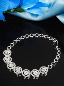 Urmika Women Silver-Toned Charm Bracelet