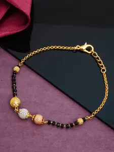 Urmika Women Gold-Toned & Silver-Toned Charm Bracelet