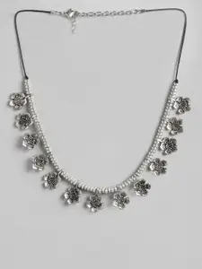 RICHEERA Silver-Toned Beaded Necklace