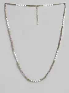 RICHEERA Gold-Toned & White Gold-Plated Beaded Necklace