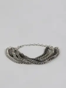 RICHEERA Women Silver-Toned Silver-Plated Multistrand Bracelet