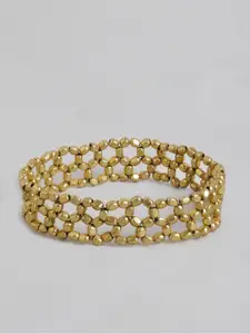 RICHEERA Women Gold-Toned Gold-Plated Elasticated Bracelet
