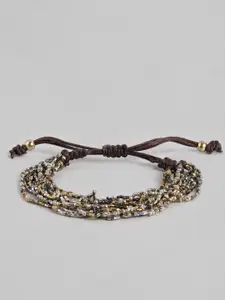 RICHEERA Women Gold-Toned & Silver-Toned Multistrand Bracelet