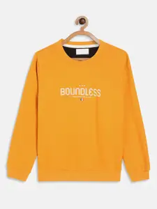 Octave Boys Mustard Printed Sweatshirt