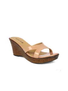 SOLES Pink Wedge Sandals